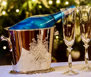 Wiaderko, Kieliszki, Szampan
