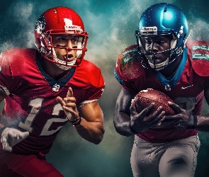 Grafika, Piłka, Futbol amerykański, Zawodnicy