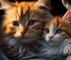 Grafika AI, Koty, Dwa, Rude