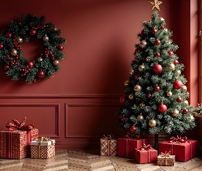Wieniec, Pokój, Prezenty, Choinka, Boże Narodzenie