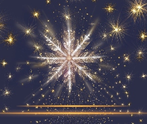 Grafika, Śnieżynka, Płatek, Śniegu