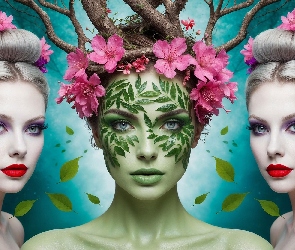 Kobiety, Twarze, Trzy