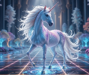 Magiczna Sceneria, Grafika, Jednorożec, Fantasy