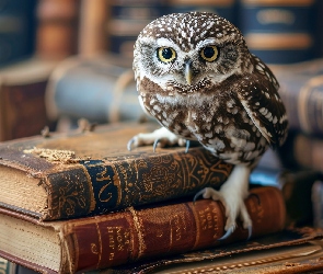 AI, Książki, Sowa, Pójdźka