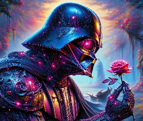 Róża, Lord Darth Vader, Grafika, Star Wars