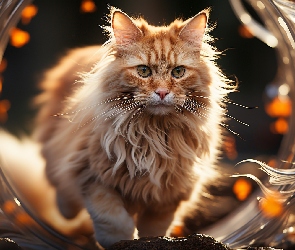 Obręcz, Kot, Rudy, Długowłosy