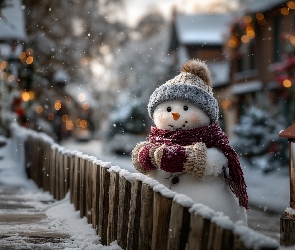 Grafika AI, Latarenka, Bałwan, Płot