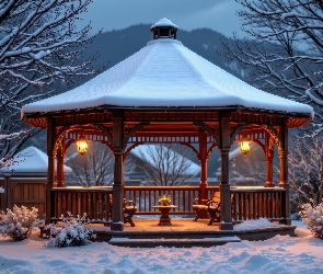 Grafika AI, Latarnie, Zima, Altana