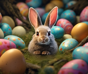 Pisanki, Wielkanoc, Królik