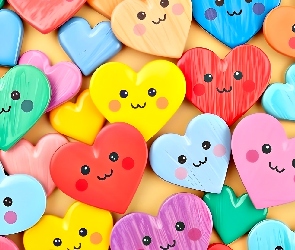 Kolorowe, Serca, Grafika