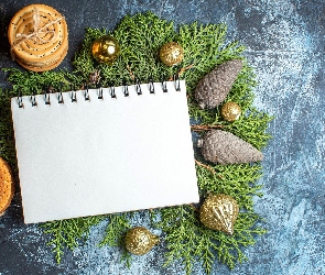 Szyszki, Gałązki, Ciasteczka, Notes