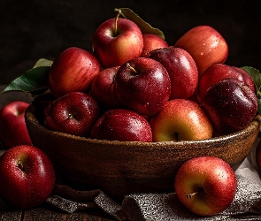 Czerwone, Miska, Jabłka