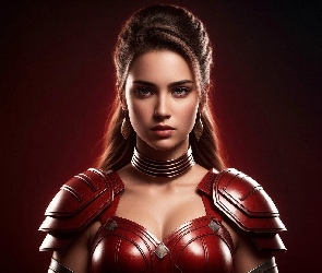 Czerwona, Zbroja, Dziewczyna