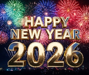 Data, Grafika, Fajerwerki, 2026, Nowy Rok