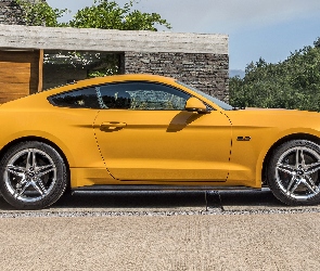 Ford Mustang GT, Bok, Żółty