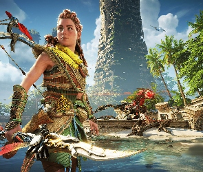Łuk, Łuczniczka, Horizon Forbidden West, Gra, Postać, Aloy