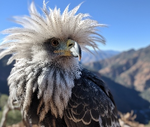 Grafika, Góry, Drapieżnik, Ptak, Efektowne, Pióra