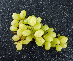 Tło, Czarne, Winogrona, Zielone, Krople, Wody