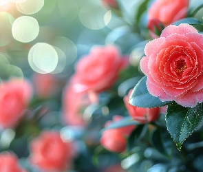 Kamelia, Pąk, Kwiat