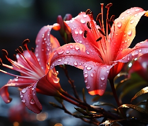 Lilie, Krople, Czerwone
