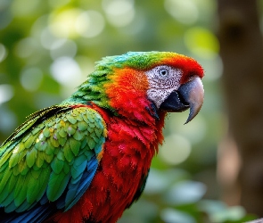 Zbliżenie, Ara, Ptak, Papuga