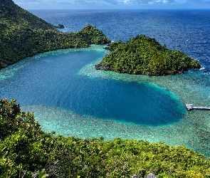 Laguna, Morze Seram, Papua Zachodnia, Indonezja, Wyspa Misool, Karawapop