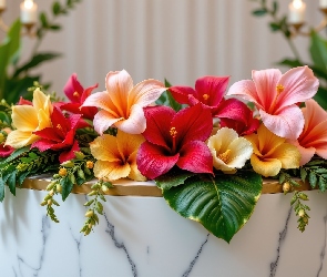 Podium, Grafika AI, Kwiaty