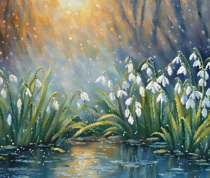 Kwiaty, 2D, Przebiśniegi