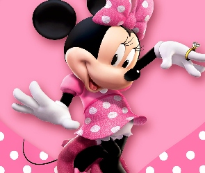 Tło, Myszka Minnie, Różowe