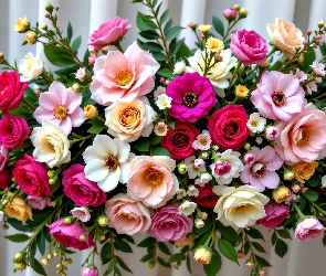 Kolorowe, Grafika AI, Kwiaty