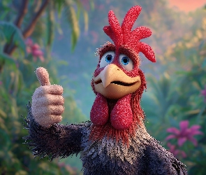 Śmieszne, Kciuk, Kogut, Palec