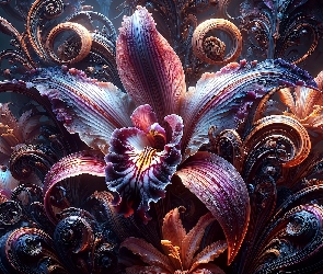 Storczyk, Grafika, Kwiat