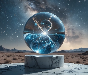 Krajobraz, Grafika, Kula, Wszechświat, Galaktyka, Gwiazdy, Niebo, Postawa, Mgławica, Konstelacja, Światło, Komputerowa, Ziemia