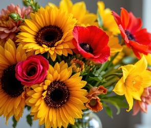 Maki, Bukiet, Słoneczniki