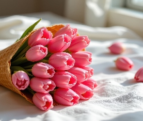 Tulipany, Rożek, Różowe