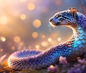 Łuski, Grafika AI, Jaszczur