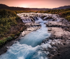 Rzeka Bruara, Bruarfoss, Islandia, Wodospad