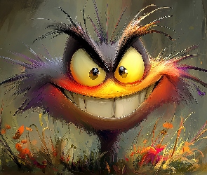 Uśmiech, Grafika AI, Stworek