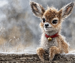 Grafika AI, Dzwoneczek, Mały, Renifer