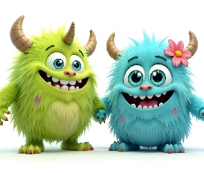 Rogi, Grafika, Stworki