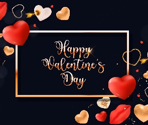 Grafika, Napis, Walentynki, Serca