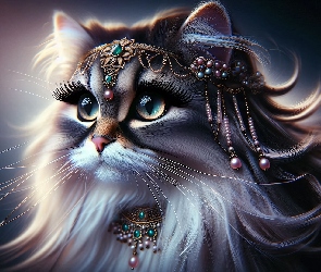 Kot, Biżuteria, Grafika