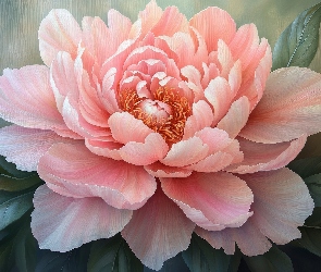 Grafika, Zbliżenie, Kwiat, Piwonia