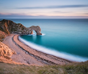 Skały, Plaża, Hrabstwo Dorset, Durdle Door, Wybrzeże, Anglia, Morze