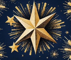 Złote, Świecące, Gwiazdy