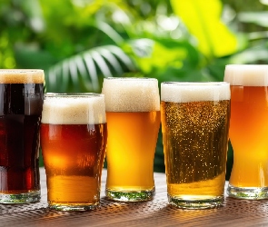 Grafika, Blat, Piwa, Szklanki