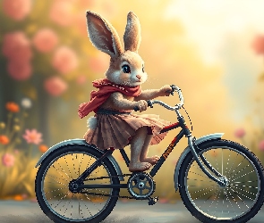 Sukienka, Rower, Królik