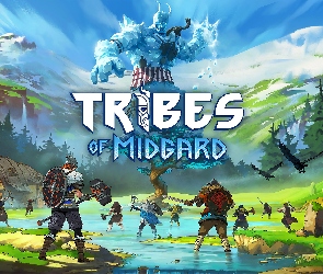Tribes of Midgard, Skały, Gra, Kamienie, Osada, Wikingowie, Plakat, Kruki