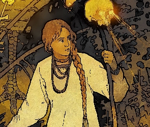 Czaszka, Grafika, Dziewczyna