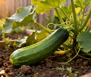 Grafika AI, Liście, Cukinia, Kabaczek